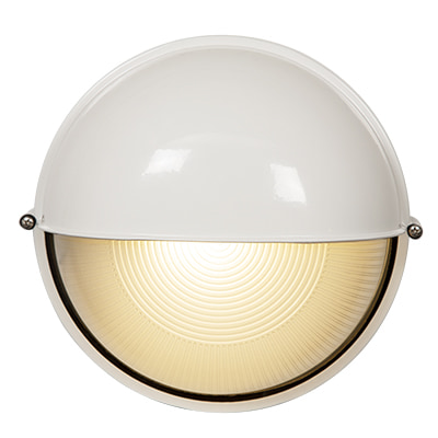 Round Large Eyelid Bulkhead 240mm White E27