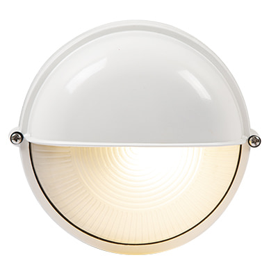 Round Small Eyelid Bulkhead 180mm White E27