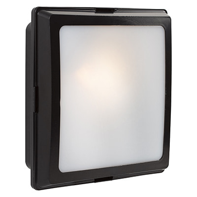 ABS Square Bulkhead 250mm Black E27