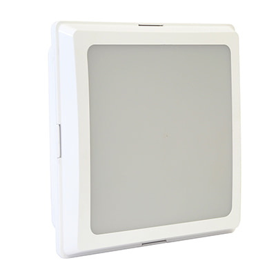 ABS Square Bulkhead 250mm White E27