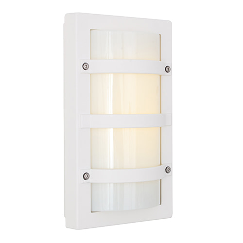 Trio Bulkhead 176mm Black E27 — shown in white