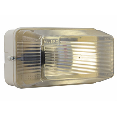 Rectangular Plastic Bulkhead 195mm White B22