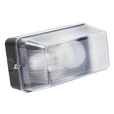 Rectangular Plastic Bulkhead 195mm Black B22
