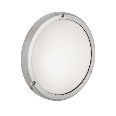 ABS Round Bulkhead 270mm Opal & Graphite 1x15W