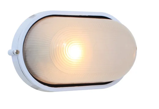 Oval Large Plain Bulkhead 280mm White E27, view 2