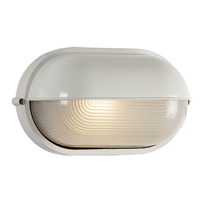 Oval Large Eyelid Bulkhead White E27