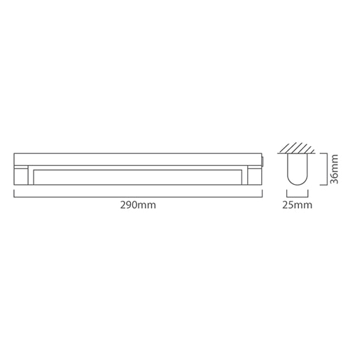 Undercounter Light LED 4W White 4000K, Dimension drawing (CAD)