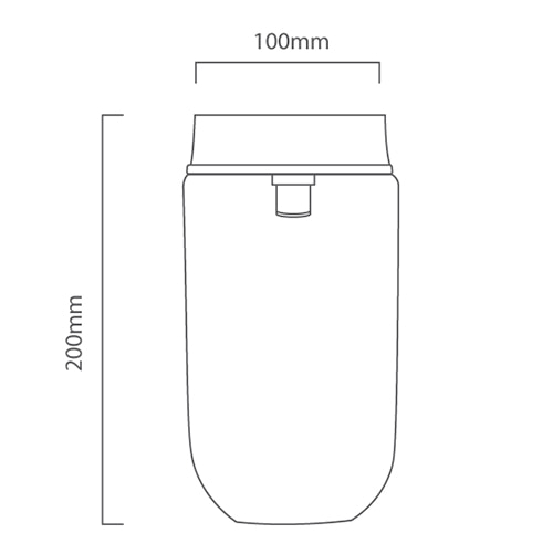 Watertight Jam Jar Complete CO163 & CT8901P, Dimension drawing (CAD)