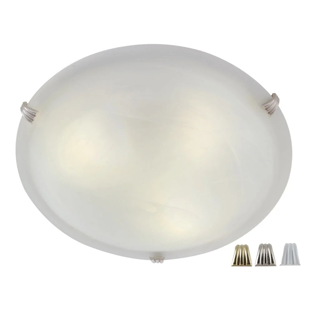 Alabaster Ceiling Light 300mm & Set of 3 Clips
