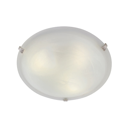 Alabaster Ceiling Light 300mm Satin Chrome
