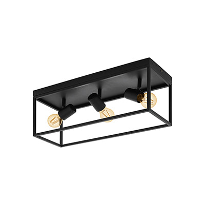 Silentina 3LT Ceiling Light 540mm Black