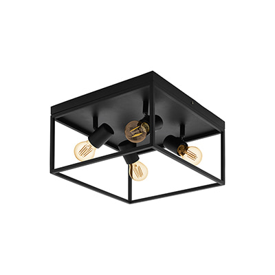 Silentina 4LT Ceiling Light 360mm Black