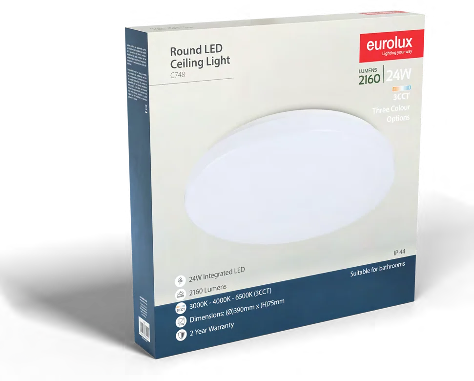 Classic Ceiling Light LED 24W 3CCT, view 2