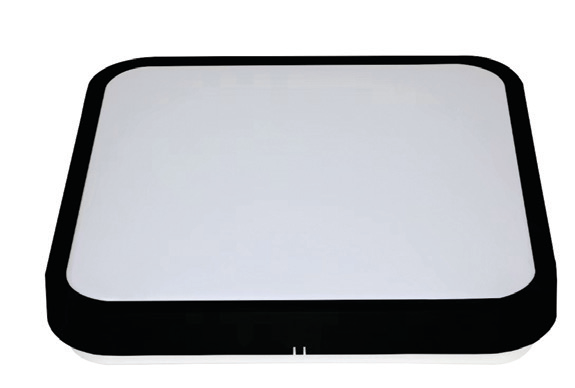 Premium Square Rim Ceiling Light Black LED 18W 3CCT, view 2