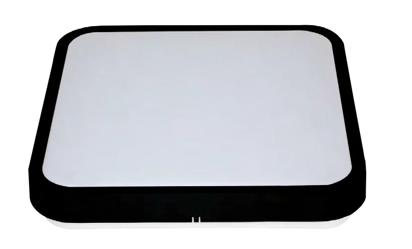 Premium Square Rim Ceiling Light Black LED 18W 3CCT, view 3