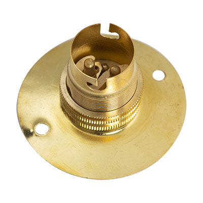 Lampholder B22 Brass 63mm Batten