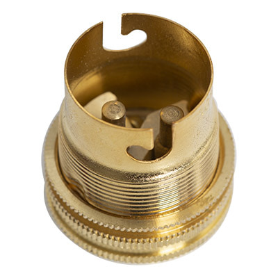 Lampholder B22 Brass 10mm Back Entry