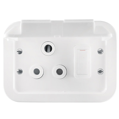 Crabtree Classic Industrial Weatherproof Single Socket White 16A