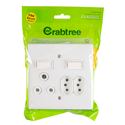 C/T Classic Combo Socket 100x100 White