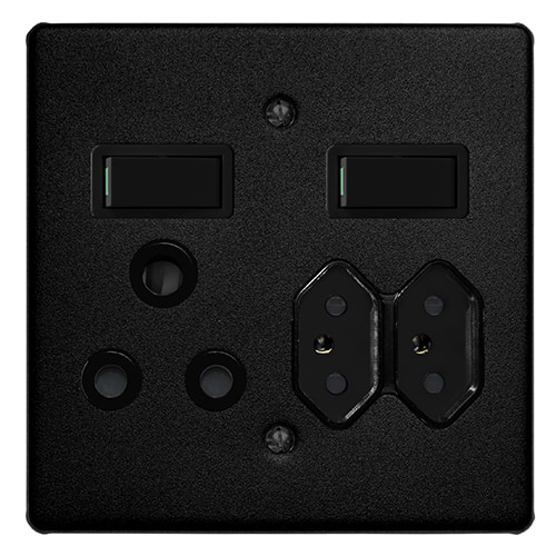 C/T Classic Combo Socket 100x100 Ferro Black