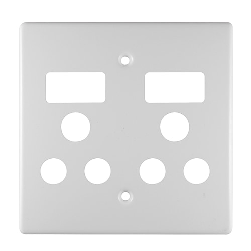 C/T Classic Dbl. Socket Coverplate 100x100 White