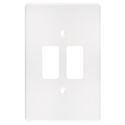 Crabtree Classic 2 Lever Cover Plate Steel 50x100mm