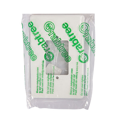 Crabtree Classic 3 Lever Cover Plate Steel White 50x100mm