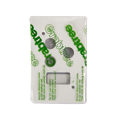 Crabtree Classic Single Socket Cover Plate Steel White 100x50mm