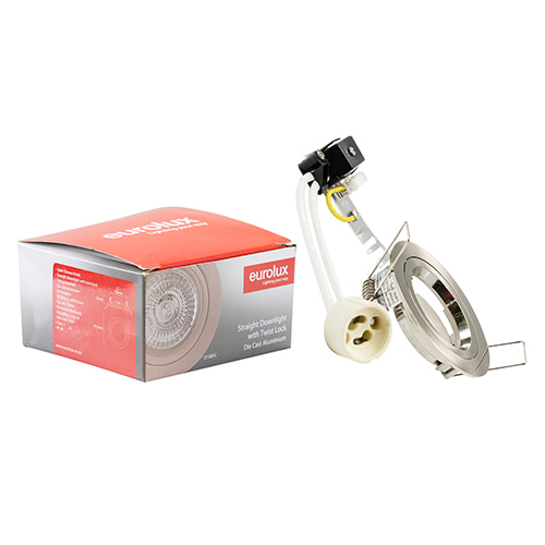 Straight Twist Downlight 80mm Dia Satin Chrome