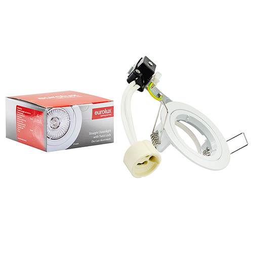 Straight Twist Downlight 80mm Dia White