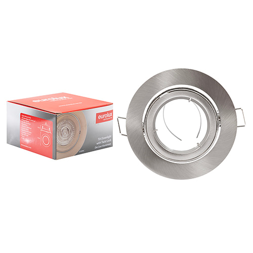 Tilt Twist Downlight 93mm Dia Satin Chrome
