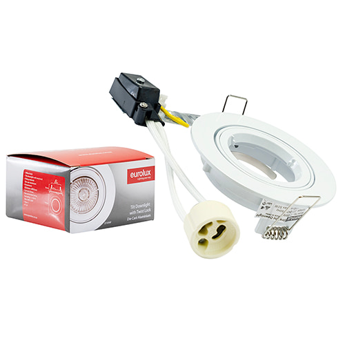 Tilt Twist Downlight 93mm Dia White