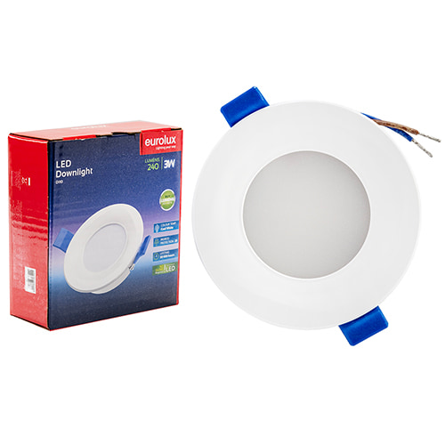 Panel Round Downlight 90mm Dia White LED 3W