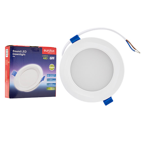 Panel Round Downlight 120mm Dia White LED 6W