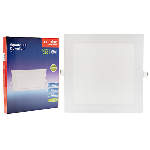 Panel Square Downlight White LED 18W