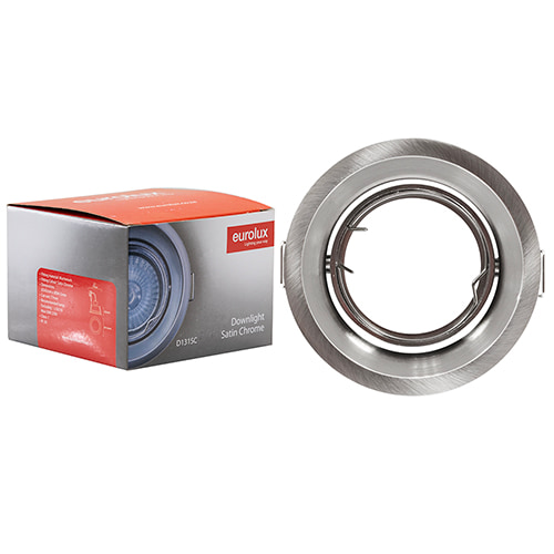 Anti-Glare Round Downlight 85mm Dia Satin Chrome