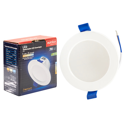 Round Downlight 100mm Dia White LED 7W CCT