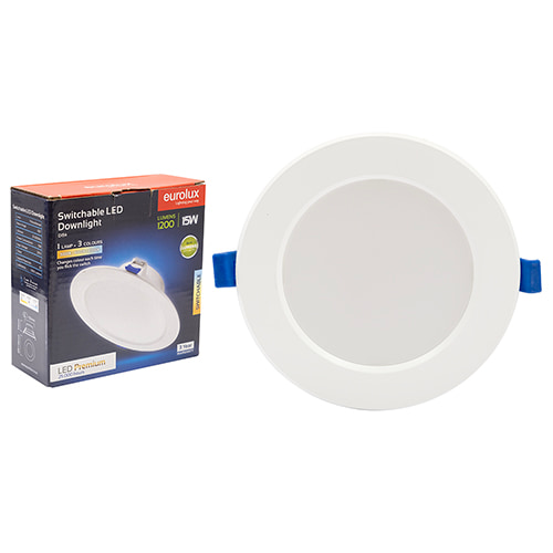 Round Downlight 138mm Dia White LED 15W CCT
