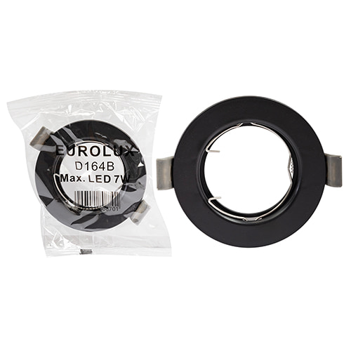 Polycarbonate Downlight 81mm Dia Matt Black Excl L/Holder