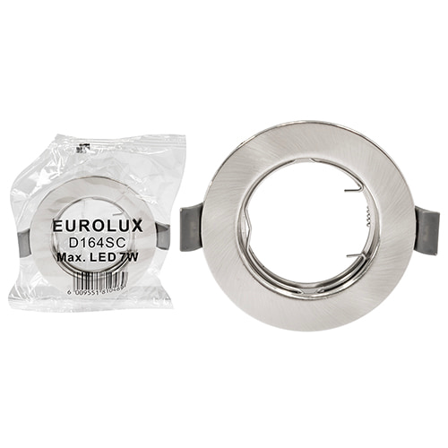 Polycarbonate Downlight 81mm Dia Satin Chrome Excl L/Holder