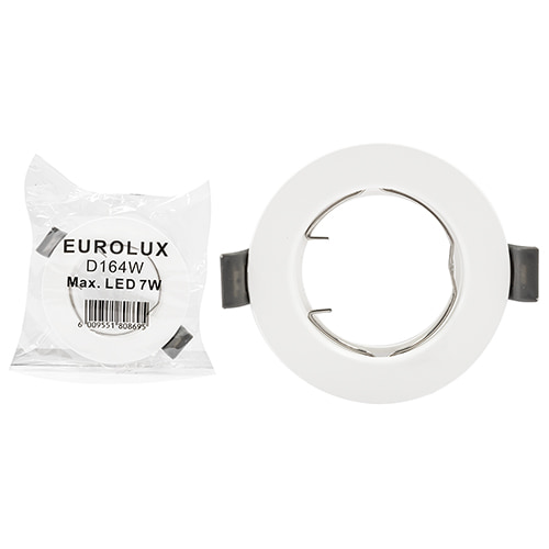 Polycarbonate Downlight 81mm Dia Matt White Excl L/Holder