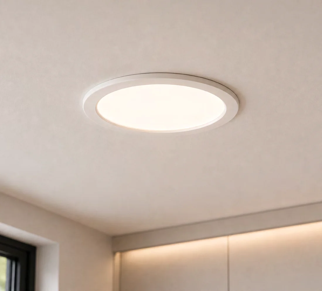 Panel Round Downlight 117mm Dia White LED 6W 3CCT, view 2