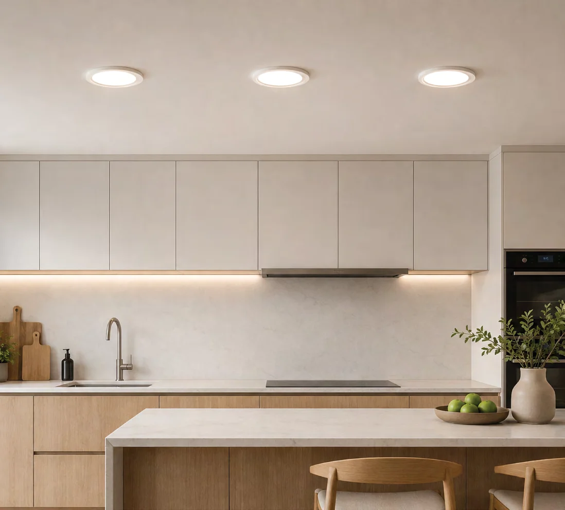 Panel Round Downlight 215mm Dia White LED 18W 3CCT, view 2
