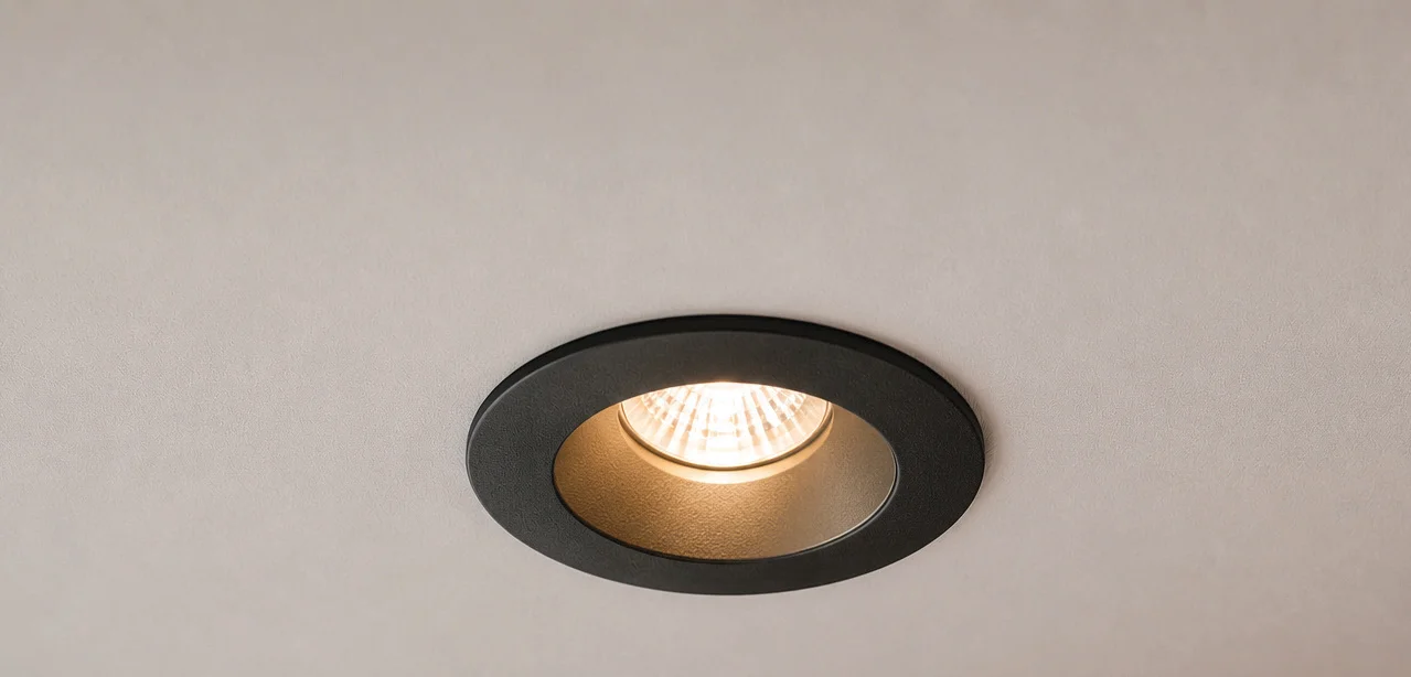 Polycarbonate Downlight 86mm Dia Black, view 3