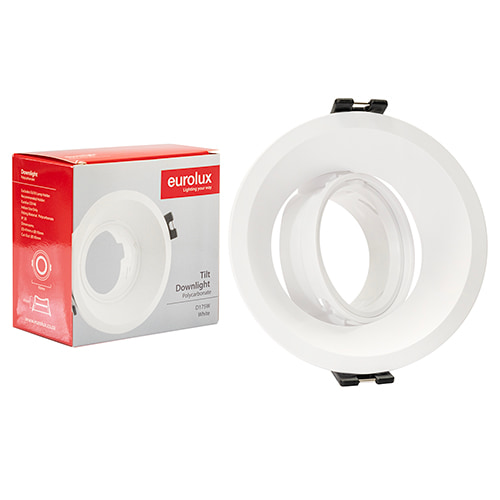 Tilt Polycarbonate Anti-glare Downlight 93mm Dia White