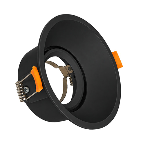 Tilt Anti-Glare Downlight Dia 92mm Matt Black Excl L/Holder