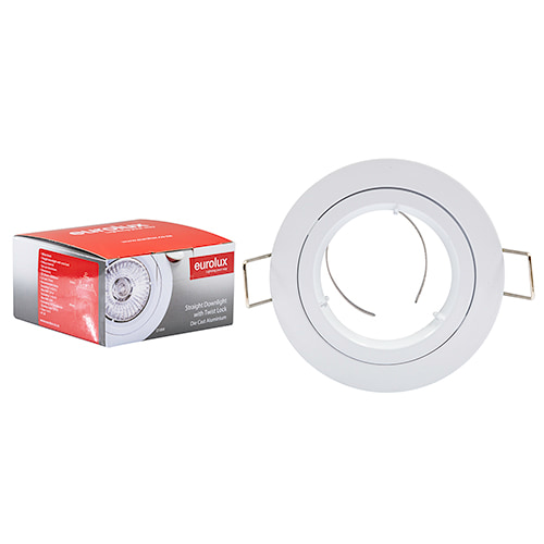 Straight Twist Downlight 80mm Dia White