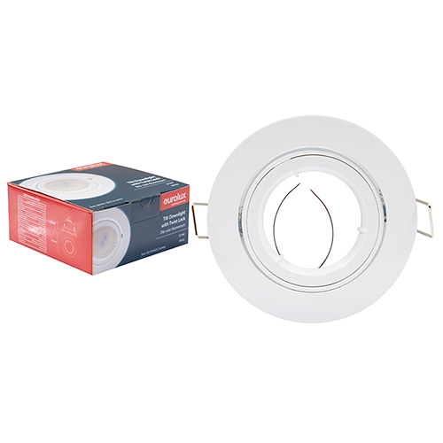 Tilt Twist Downlight 94mm Dia White