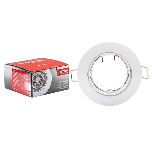 Tilt Curved Rim Downlight 83mm Dia White