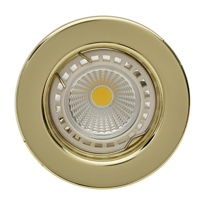 Straight Round Downlight 80mm Dia Polished Brass